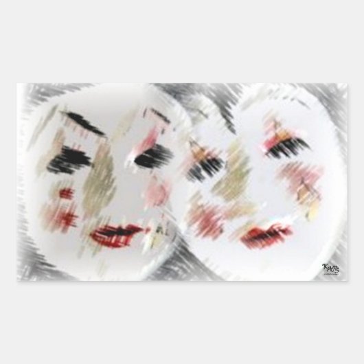 Sticker Rectangulaire Amis (Devant)