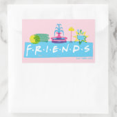 Sticker Rectangulaire AMIS™ | Logo avec icônes (Sac)