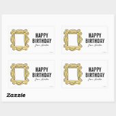 Sticker Rectangulaire AMIS™ | Trame de trou | Balise cadeau d'anniversai (Feuille)