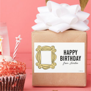 Sticker Rectangulaire AMIS™   Trame de trou   Balise cadeau d'anniversai