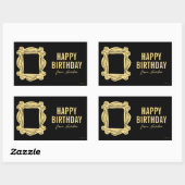 Sticker Rectangulaire AMIS™ | Trame de trou | Balise cadeau d'anniversai (Feuille)