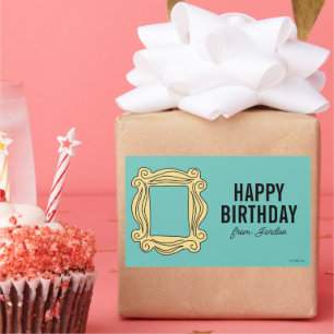 Sticker Rectangulaire AMIS™ Trame de trou Balise cadeau d'anniversai