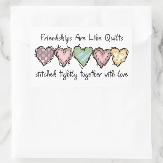 Sticker Rectangulaire Amitié (Sac)