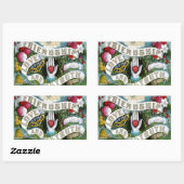 Sticker Rectangulaire Amitié, amour et vérité (Feuille)