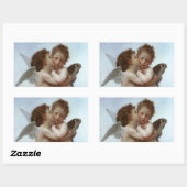 Sticker Rectangulaire Amor et Psyche comme Enfants / Angels Premier bais (Feuille)