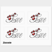 Sticker Rectangulaire Amour (Feuille)