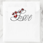 Sticker Rectangulaire Amour (Sac)