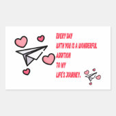 Sticker Rectangulaire amour (Devant)