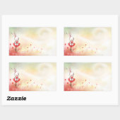 Sticker Rectangulaire Amour Coeurs Bunny (Feuille)