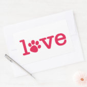 Sticker Rectangulaire Amour des animaux (Enveloppe)