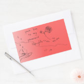 Sticker Rectangulaire amour donné (Enveloppe)