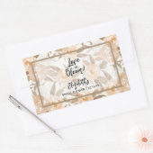 Sticker Rectangulaire Amour en fleurs Fleurs rustiques pêche (Enveloppe)