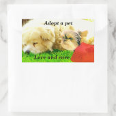 Sticker Rectangulaire Amour et soins, Chiens_ (Sac)