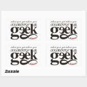 Sticker Rectangulaire Amour geek et infini (Feuille)