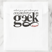 Sticker Rectangulaire Amour geek et infini (Sac)