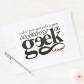 Sticker Rectangulaire Amour geek et infini (Enveloppe)