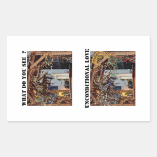Sticker Rectangulaire Amour inconditionnel