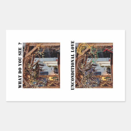 Sticker Rectangulaire Amour inconditionnel (Devant)
