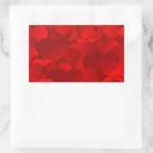 Sticker Rectangulaire Amour, Saint-Valentin, Jour, Coeur, Femmes, Rose,  (Sac)