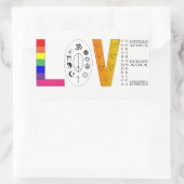 Sticker Rectangulaire Amour universel (Sac)