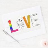 Sticker Rectangulaire Amour universel (Enveloppe)