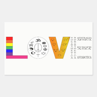 Sticker Rectangulaire Amour universel