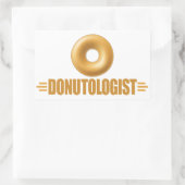 Sticker Rectangulaire Amoureux de Donut glacé drôle (Sac)