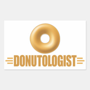Sticker Rectangulaire Amoureux de Donut glacé drôle