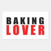 Sticker Rectangulaire Amoureux de la cuisson (Devant)