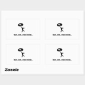 Sticker Rectangulaire Amoureux de poulet frit (Feuille)