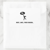 Sticker Rectangulaire Amoureux de poulet frit (Sac)