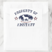 Sticker Rectangulaire Amstaff (Sac)