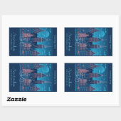 Sticker Rectangulaire Amsterdam (Feuille)