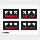 Sticker Rectangulaire Amsterdam (Feuille)