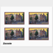 Sticker Rectangulaire Amsterdam-Keizersgracht Centrum (Feuille)