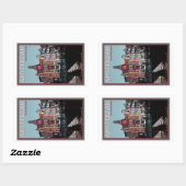 Sticker Rectangulaire Amsterdam - Leidsestraat - Keizersgracht (Feuille)