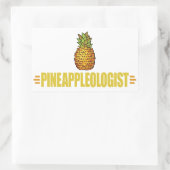 Sticker Rectangulaire Amusant ananas (Sac)