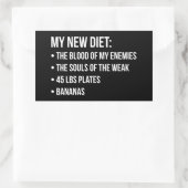 Sticker Rectangulaire Amusant Humour d'entraînement de nouveauté - Mon n (Sac)