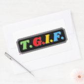 sticker rectangulaire amusant "TGIF" (Enveloppe)