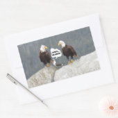 Sticker Rectangulaire Amusants aigles et mouettes (Enveloppe)