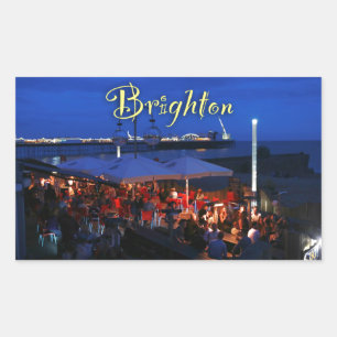 Sticker Rectangulaire Amusez-vous à Brighton !