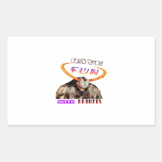 Sticker Rectangulaire Amusez-Vous Avec Krampus Yule Éffrayant Décembre K