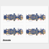 Sticker Rectangulaire Anaheim Skyline (Feuille)