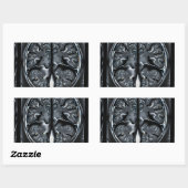 Sticker Rectangulaire Analyse cérébrale par IRM (Feuille)