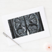 Sticker Rectangulaire Analyse cérébrale par IRM (Enveloppe)