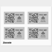 Sticker Rectangulaire Analyser pour connecter Free Wifi Business qr code (Feuille)