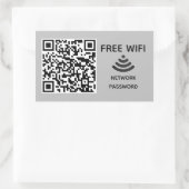 Sticker Rectangulaire Analyser pour connecter Free Wifi Business qr code (Sac)
