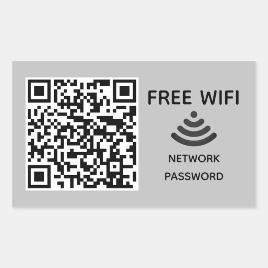 Sticker Rectangulaire Analyser pour connecter Free Wifi Business qr code (Devant)