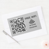Sticker Rectangulaire Analyser pour connecter Free Wifi Business qr code (Enveloppe)