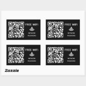 Sticker Rectangulaire Analyser pour connecter Free Wifi Business qr code (Feuille)